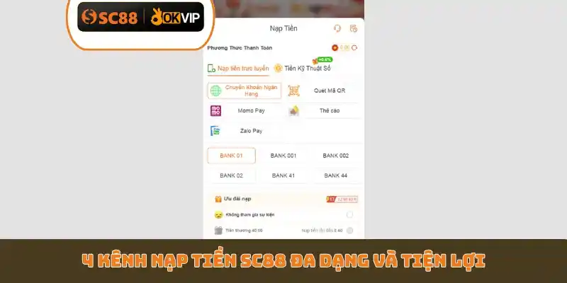 Hướng Dẫn 3 Bước Nạp Tiền SC88 Cực Dễ - Nhận Ngay Ưu Đãi - GETOXI